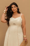 VESTIDO MIDI COM DETALHE ENTREMEIO