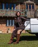 VESTIDO MIDI CANELADO