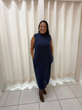 VESTIDO 2 BOLSOS GOLA ALTA