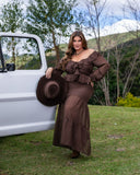 VESTIDO LONGO BABADOS