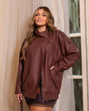 JAQUETA COURO OVERSIZED