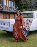 VESTIDO LONGO NULA MANGA
