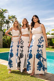 CONJUNTO DE TOP COM SAIA ESTAMPADA