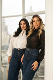 BLUSA MANGA LONGA COM DETALHE EM LASTEX 5144
