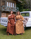 VESTIDO LONGO NULA MANGA
