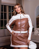 CONJUNTO COURO BICOLOR