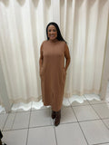 VESTIDO 2 BOLSOS GOLA ALTA