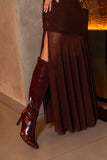 VESTIDO LONGO DRAPEADO EM TULE 15132