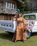 VESTIDO LONGO NULA MANGA