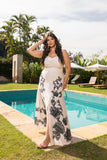 CONJUNTO DE TOP COM SAIA ESTAMPADA