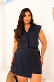 CONJUNTO CAMISA C/ SAIA SHORT 11488