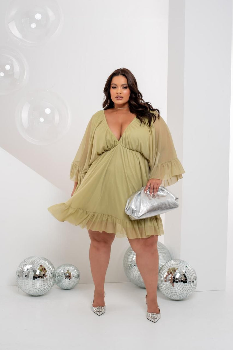 Vestido Serena Manga Morcego