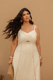 VESTIDO MIDI COM DETALHE ENTREMEIO
