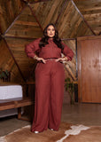 CONJUNTO CAMISA/CALCA PESPONTADO