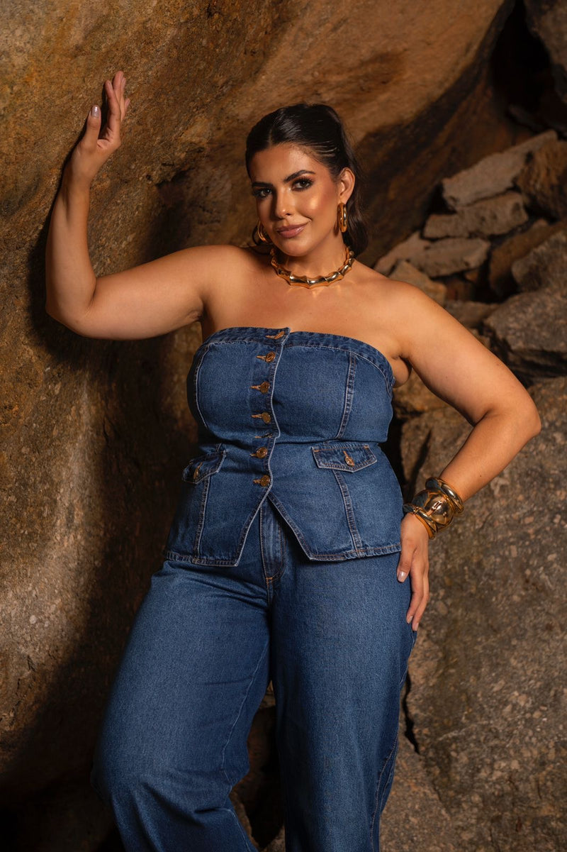TOP DENIM SEM ALCAS 20005