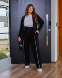 CONJUNTO BLAZER/CALCA MOLETINHO