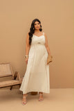 VESTIDO MIDI COM DETALHE ENTREMEIO