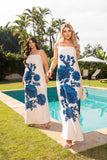 VESTIDO COM FENDA ESTAMPA FLOR