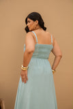 VESTIDO MIDI COM DETALHE ENTREMEIO