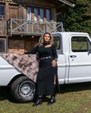 VESTIDO MIDI CANELADO