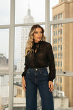 BLUSA MANGA LONGA COM DETALHE EM LASTEX 5144