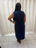VESTIDO 2 BOLSOS GOLA ALTA