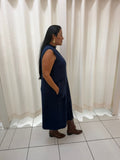 VESTIDO 2 BOLSOS GOLA ALTA