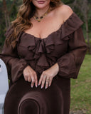 VESTIDO LONGO BABADOS
