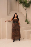 VESTIDO EM TULE DRAPEADO BABADO 15129