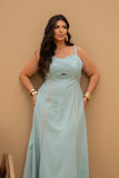 VESTIDO MIDI COM DETALHE ENTREMEIO